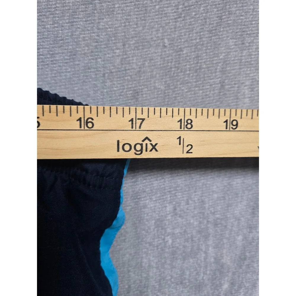 Nike Mens Navy Blue Colorblock Mesh Lined Swim Trunks NESS8401 Medium